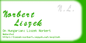 norbert liszek business card